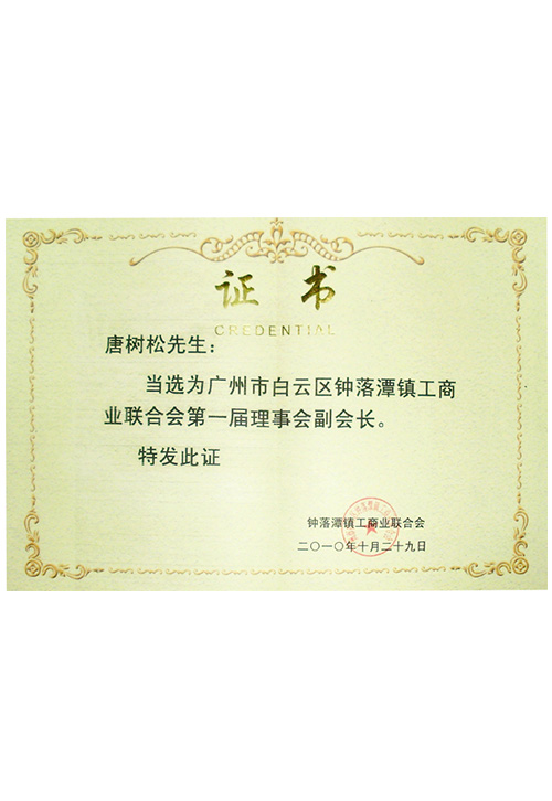 联合会第一届理事会副会长